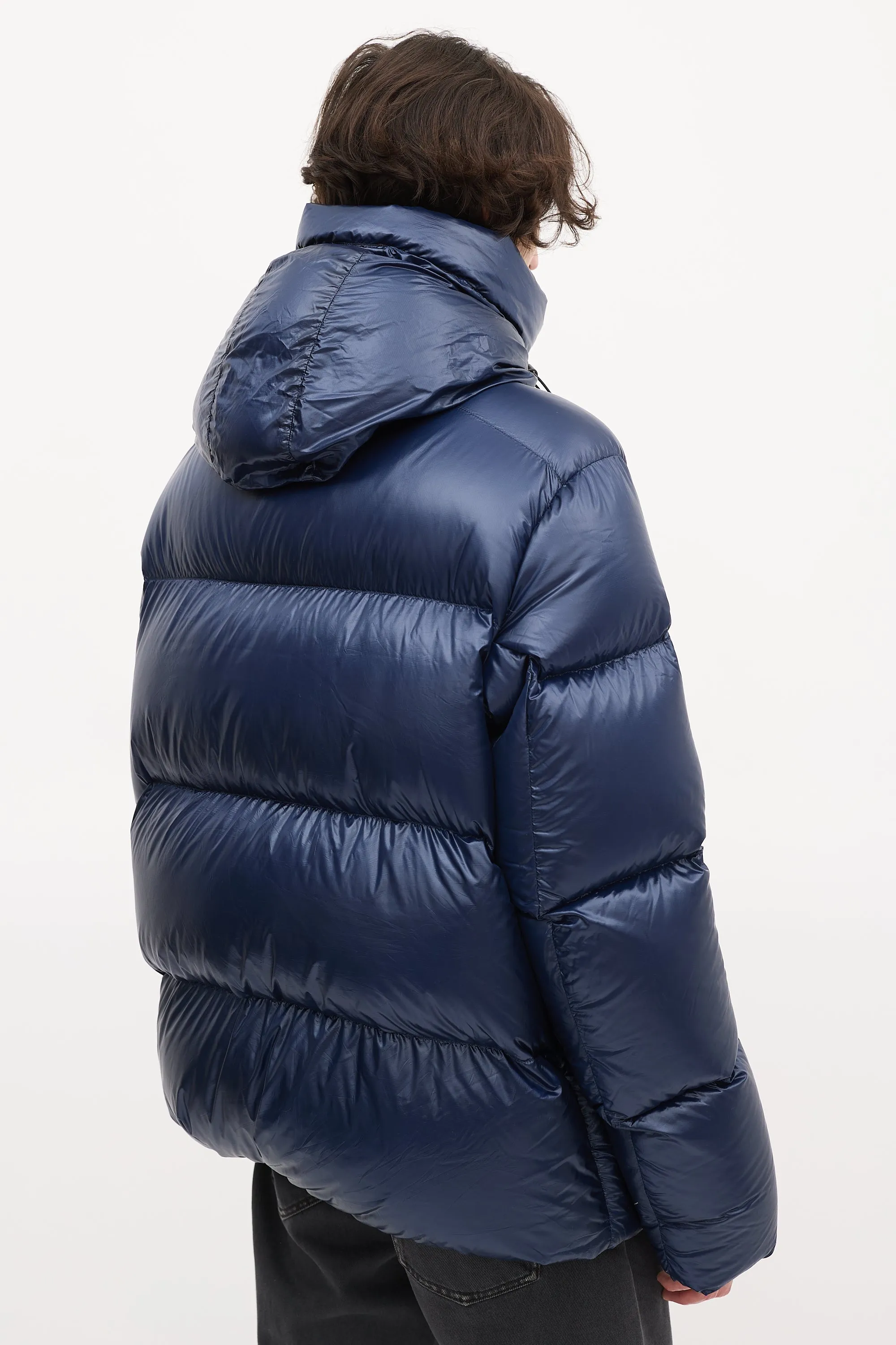 Navy Down & Nylon Crofton Puffer Jacket