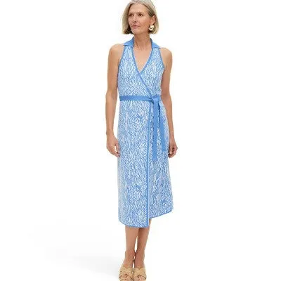 New - Diane von Furstenberg Women's Collared Midi Wrap Dress