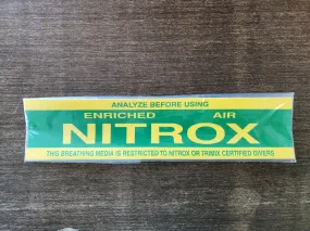 Nitrox Tank Sticker 3.5"x 15"