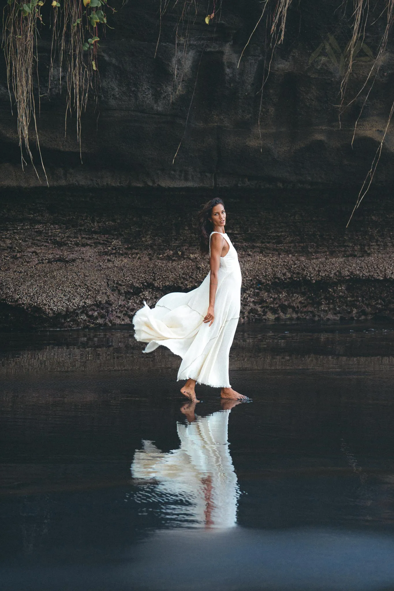 Off White Bhakti Dress • Bridal Hand Embroidered Dress • Organic Wedding Dress