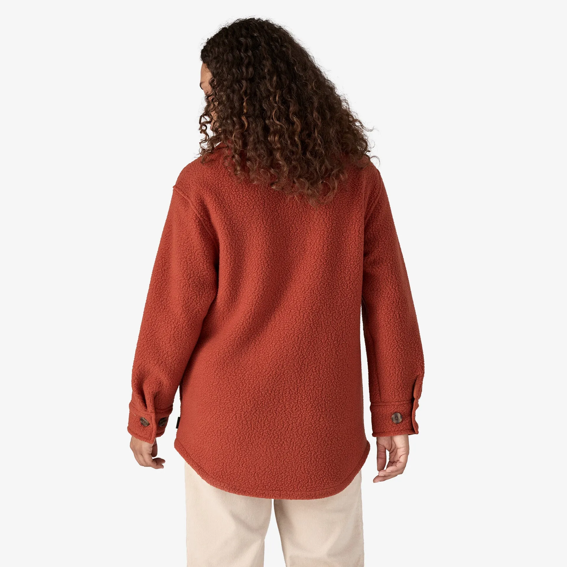 Patagonia Women's Retro Pile Fleece Shacket - BURNISHED RED