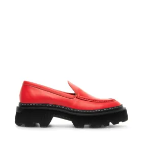 Penny Red Chunky Loafers