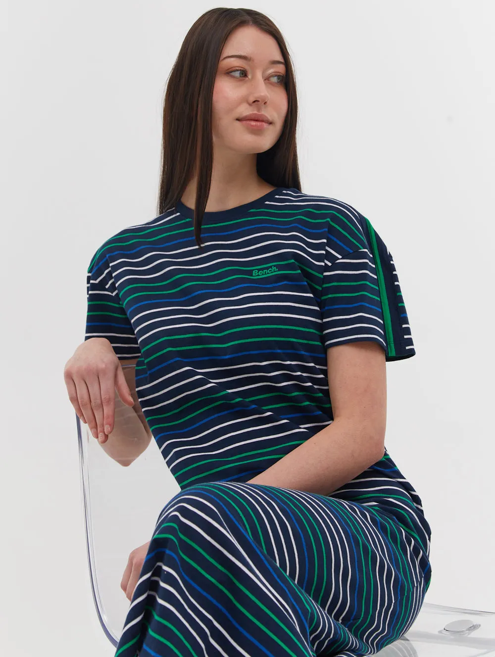 Phoena Stripe T-Shirt Dress