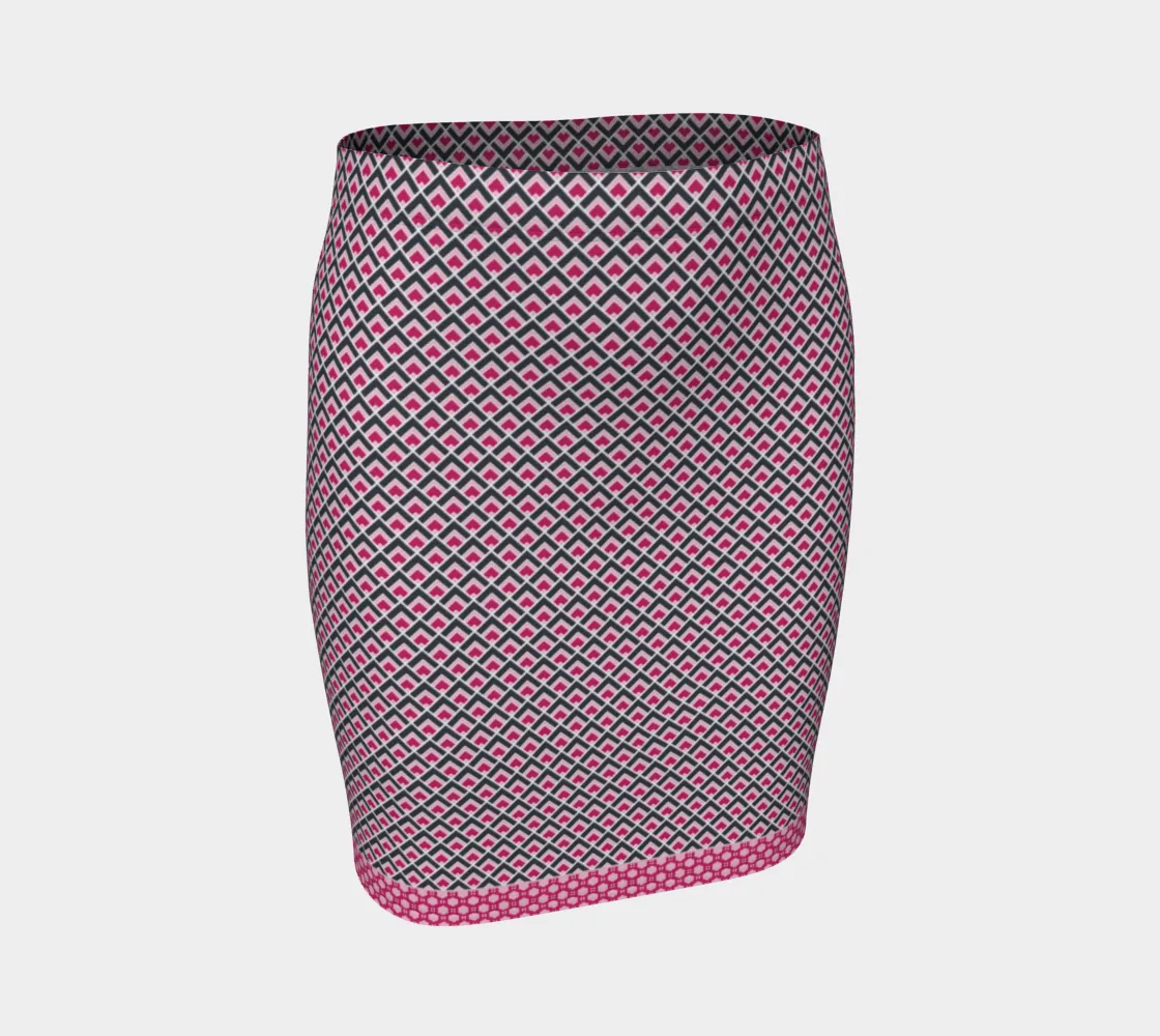 Pink Shell Fitted skirt