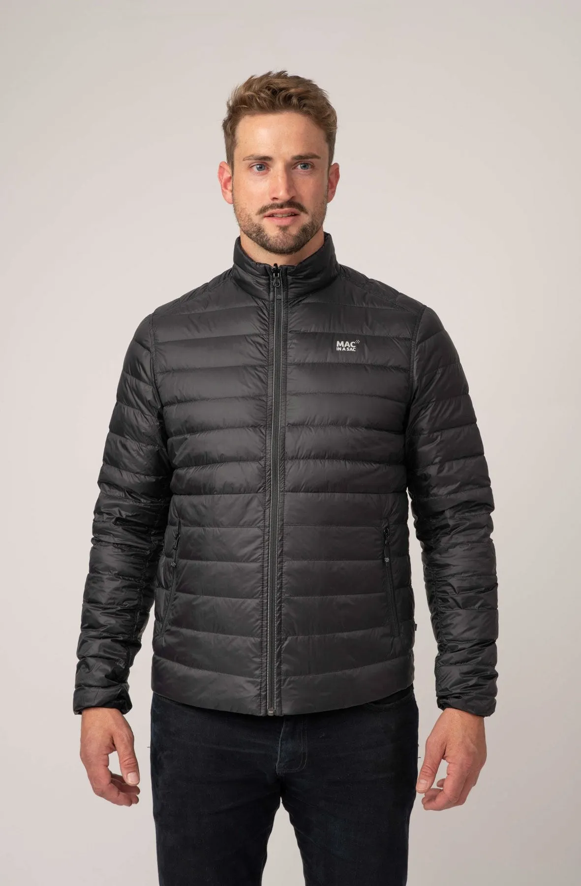 Polar II Mens Down Jacket - Jet Black Charcoal