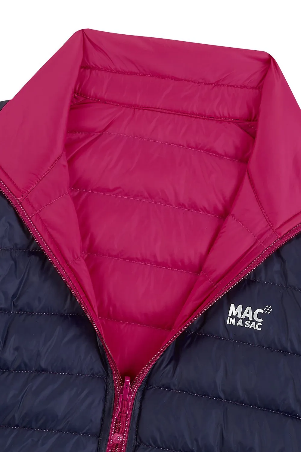 Polar II Womens Down Jacket - Fuchsia Navy