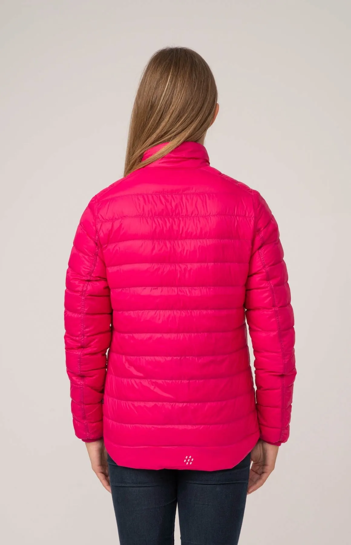 Polar II Womens Down Jacket - Fuchsia Navy