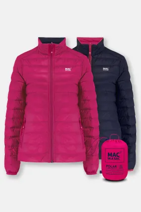 Polar II Womens Down Jacket - Fuchsia Navy