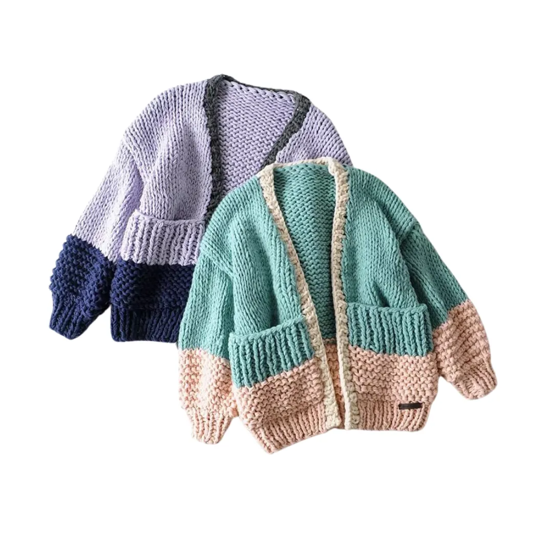 Pre Order:  Boho Loose Front Pocket Big Knit Cardigan