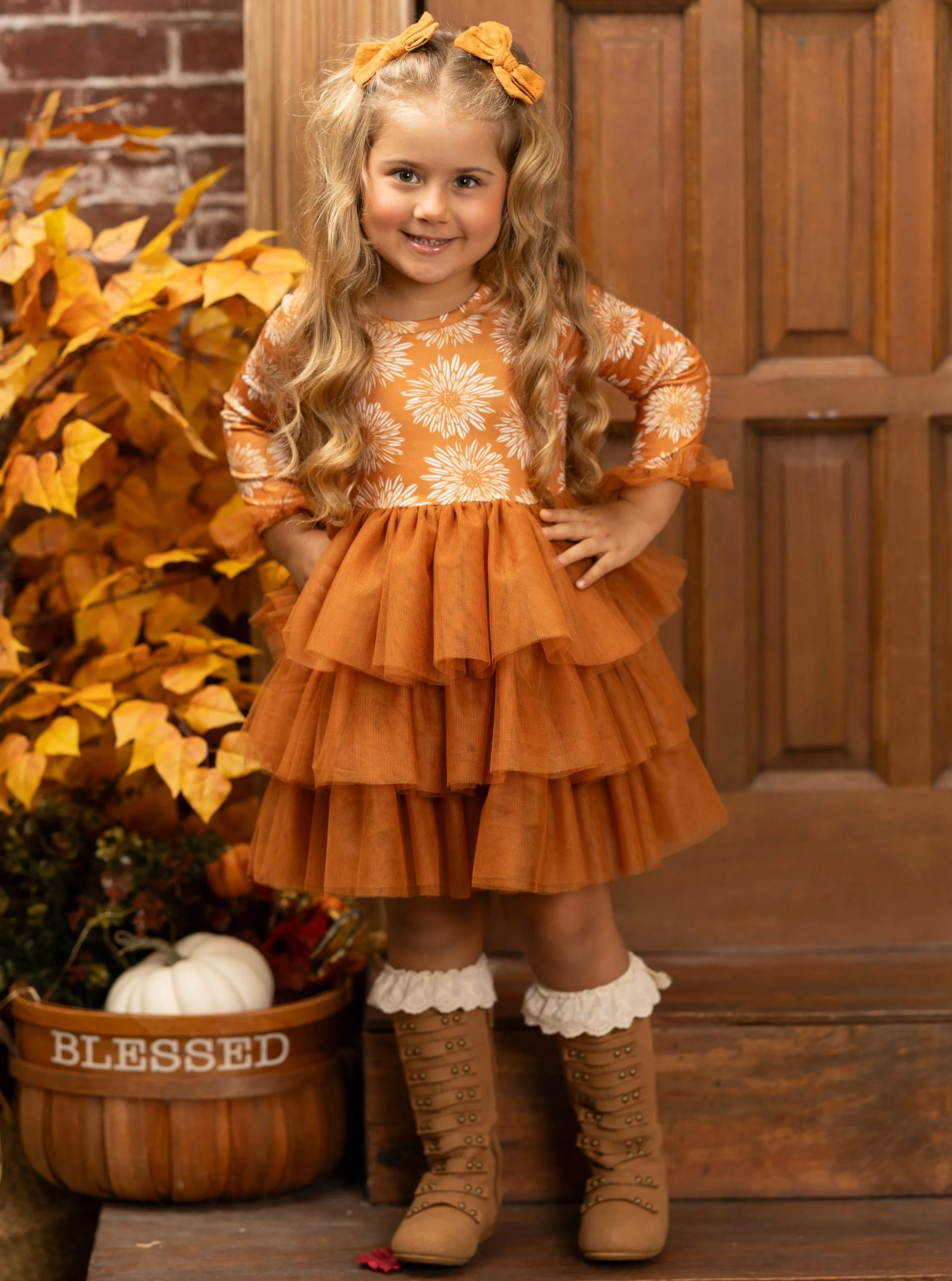 Pretty Pirouettes Brown Ruffle Tutu Dress