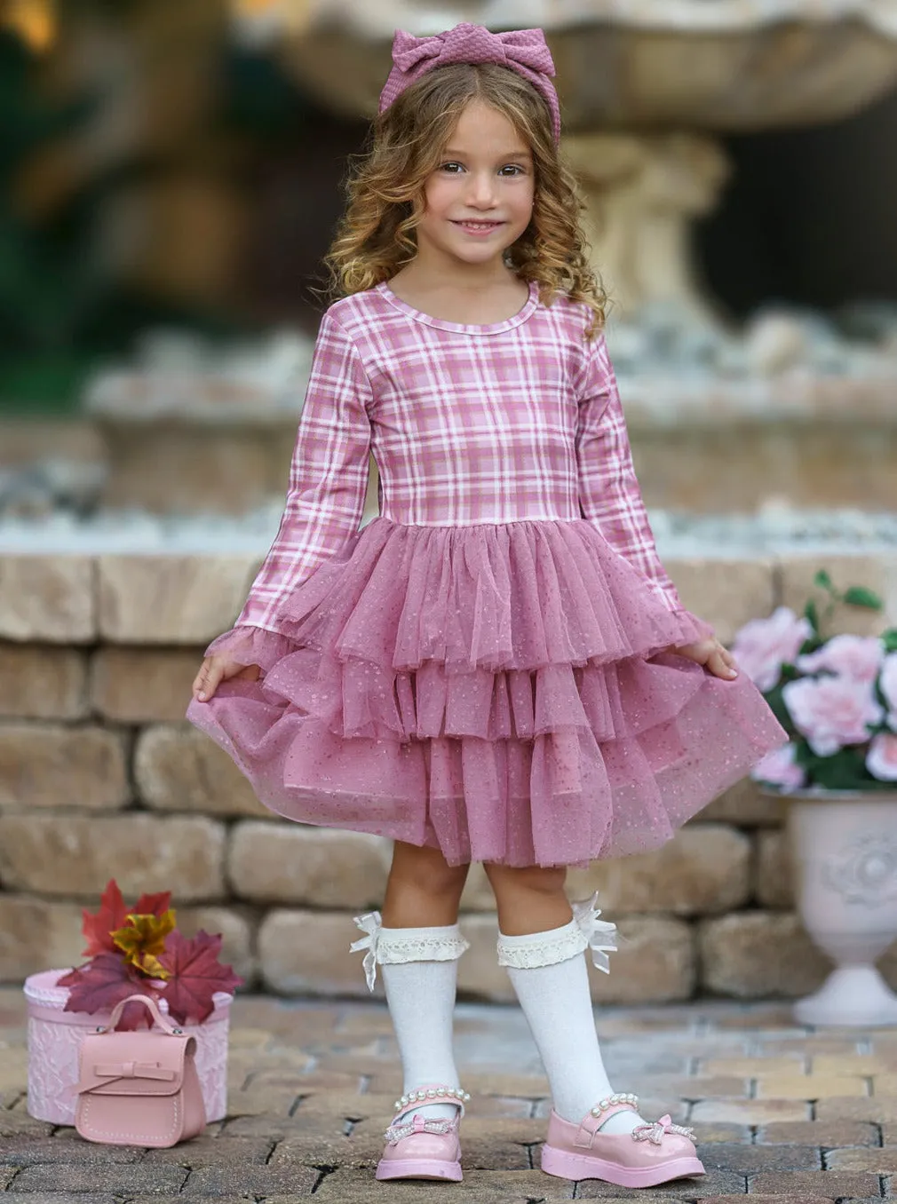 Pretty Pirouettes Pink Plaid Ruffle Tutu Dress