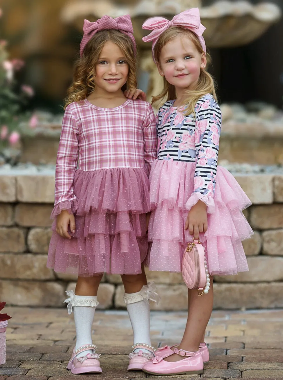 Pretty Pirouettes Pink Plaid Ruffle Tutu Dress