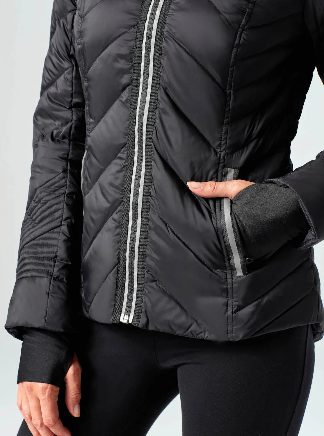 Puffer with Reflective Jacket - Black