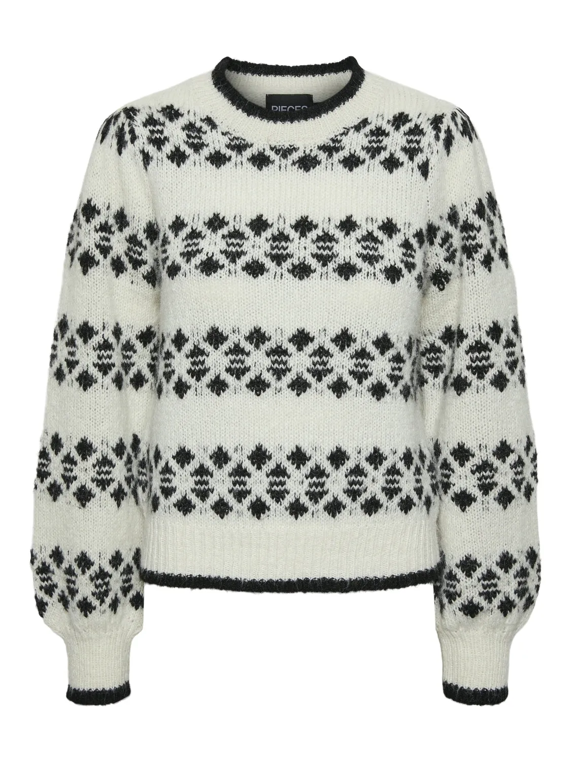 Radine O-Neck Knit - Birch/Black