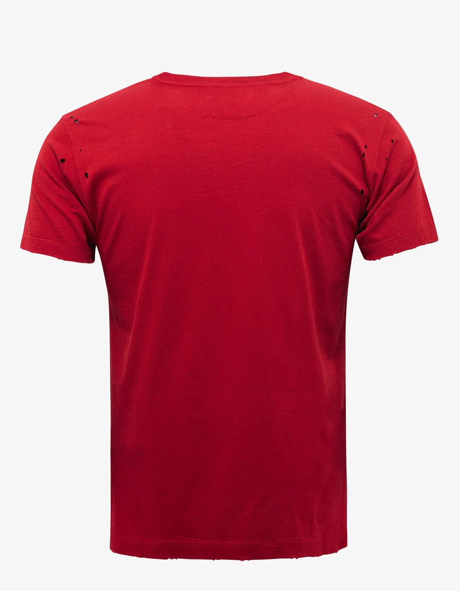 Red Jamie Reid Print Distressed T-Shirt