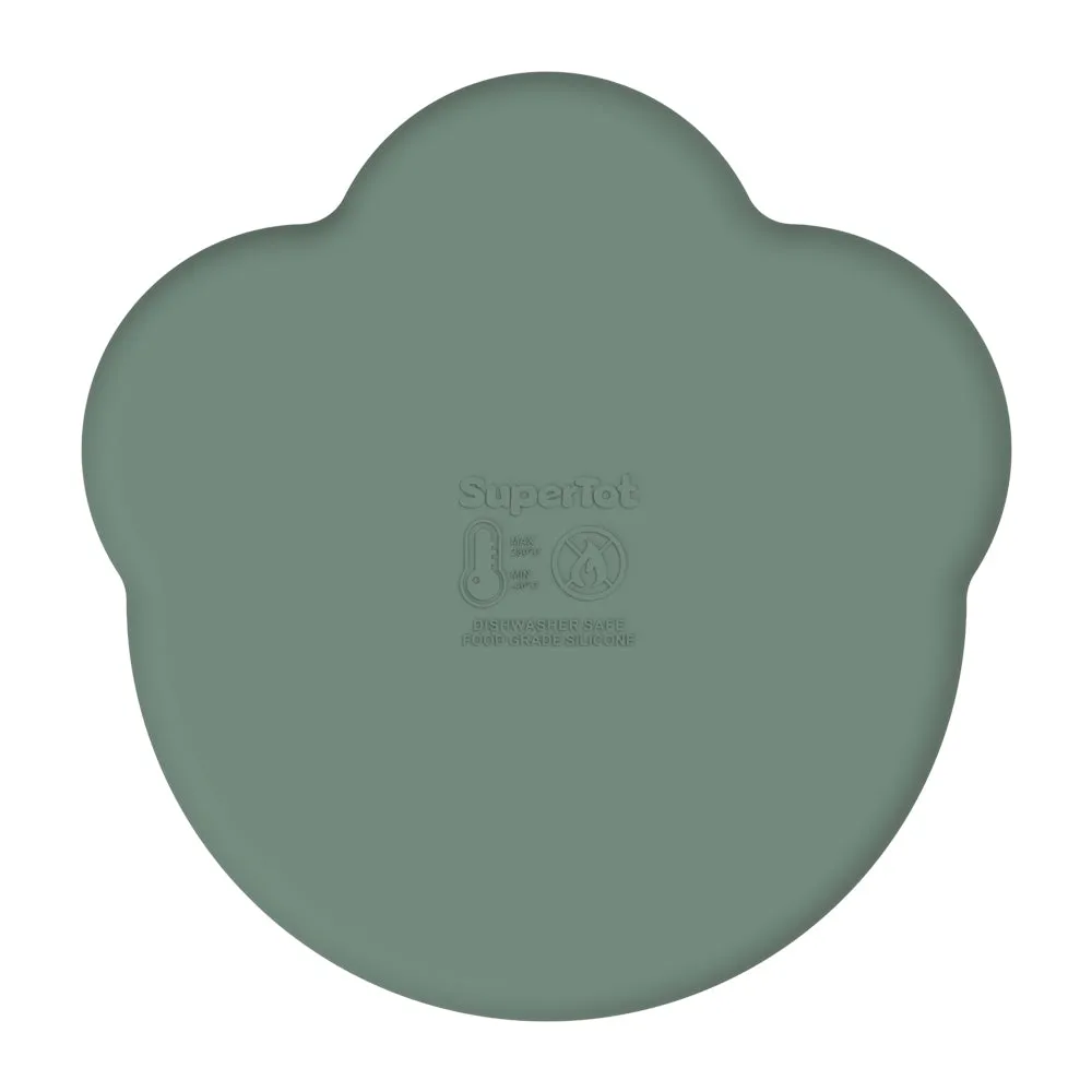 Remi Silicone Divider Plate - Olive Green