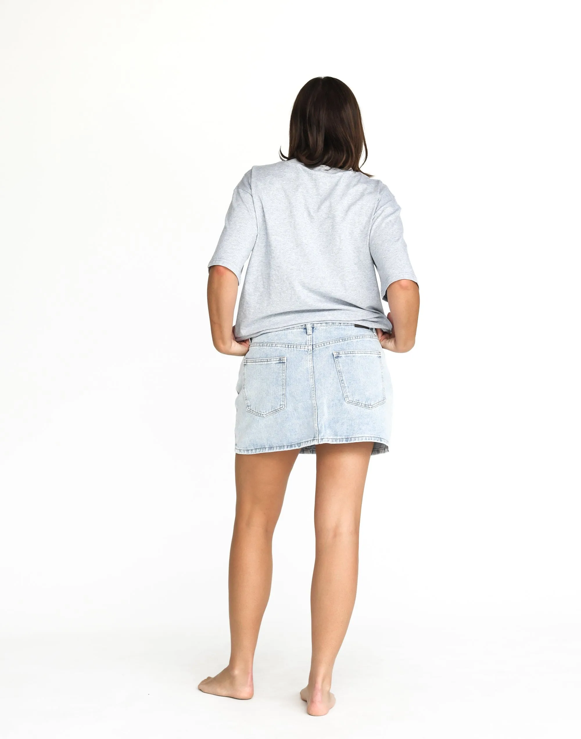 Riri Denim Mini Skirt (Light Vintage)