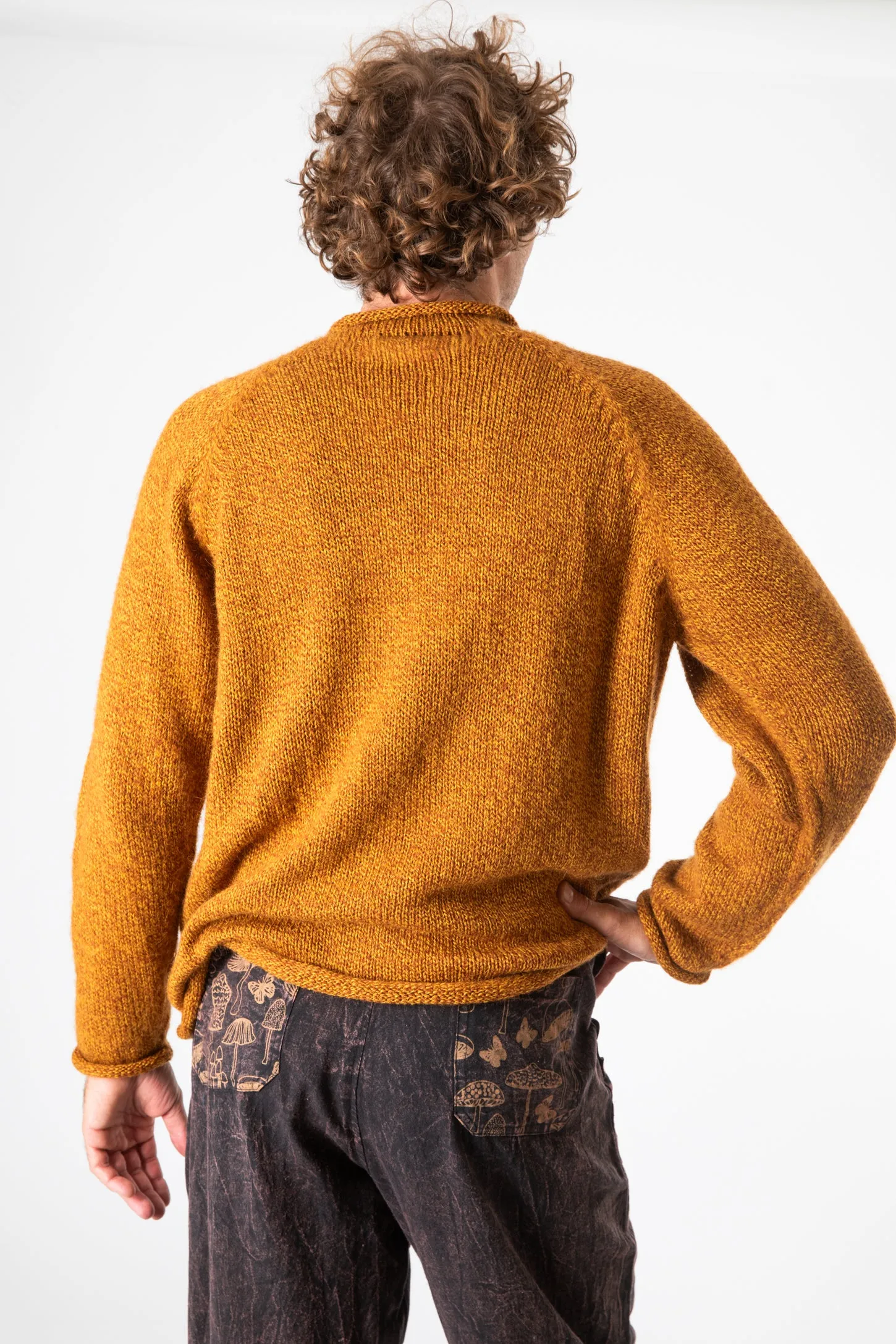 Roll Neck Unisex Alpaca Sweater