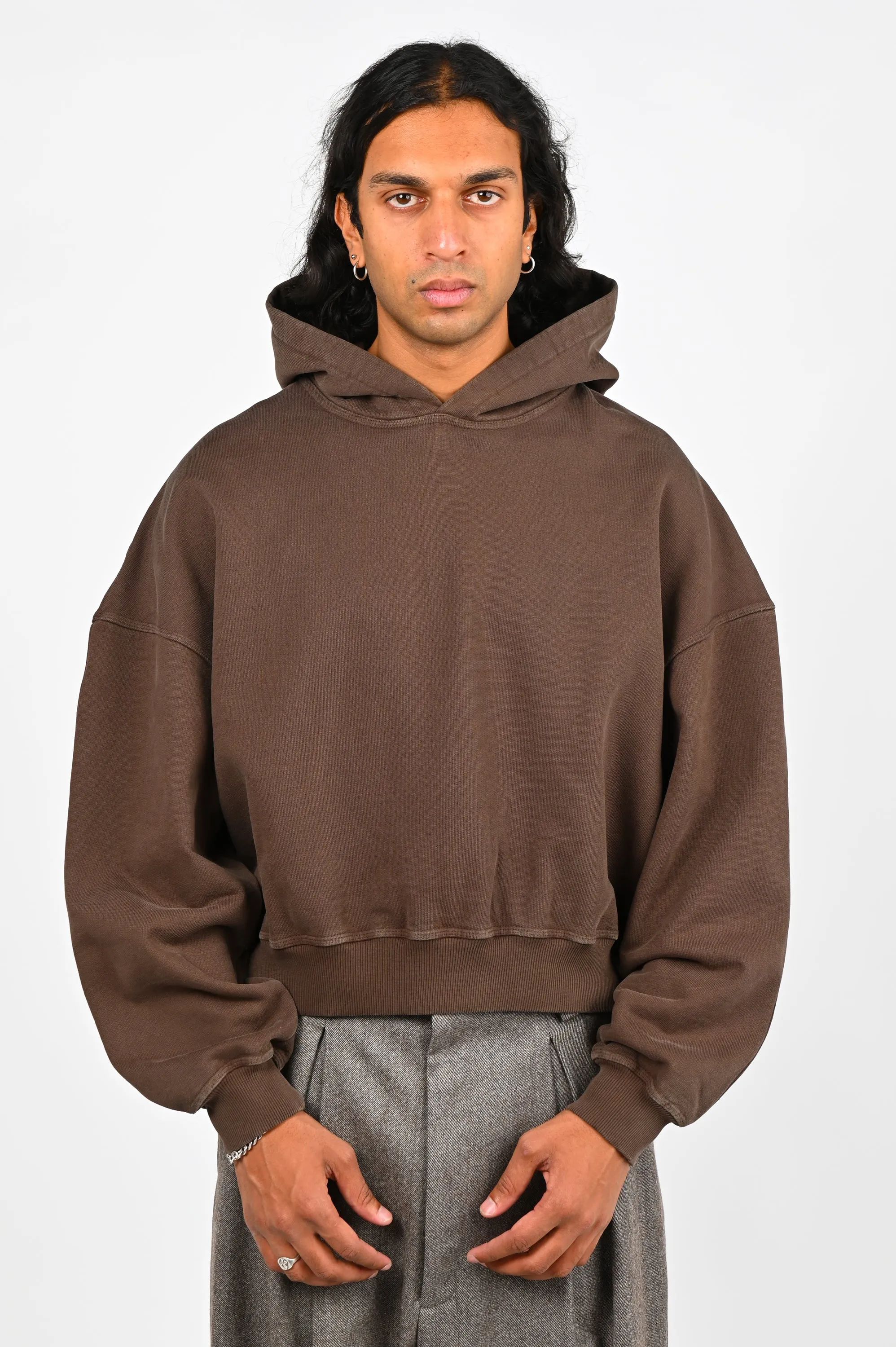 Sacred Archive 'Uniform' Hooded Jumper in Mocha