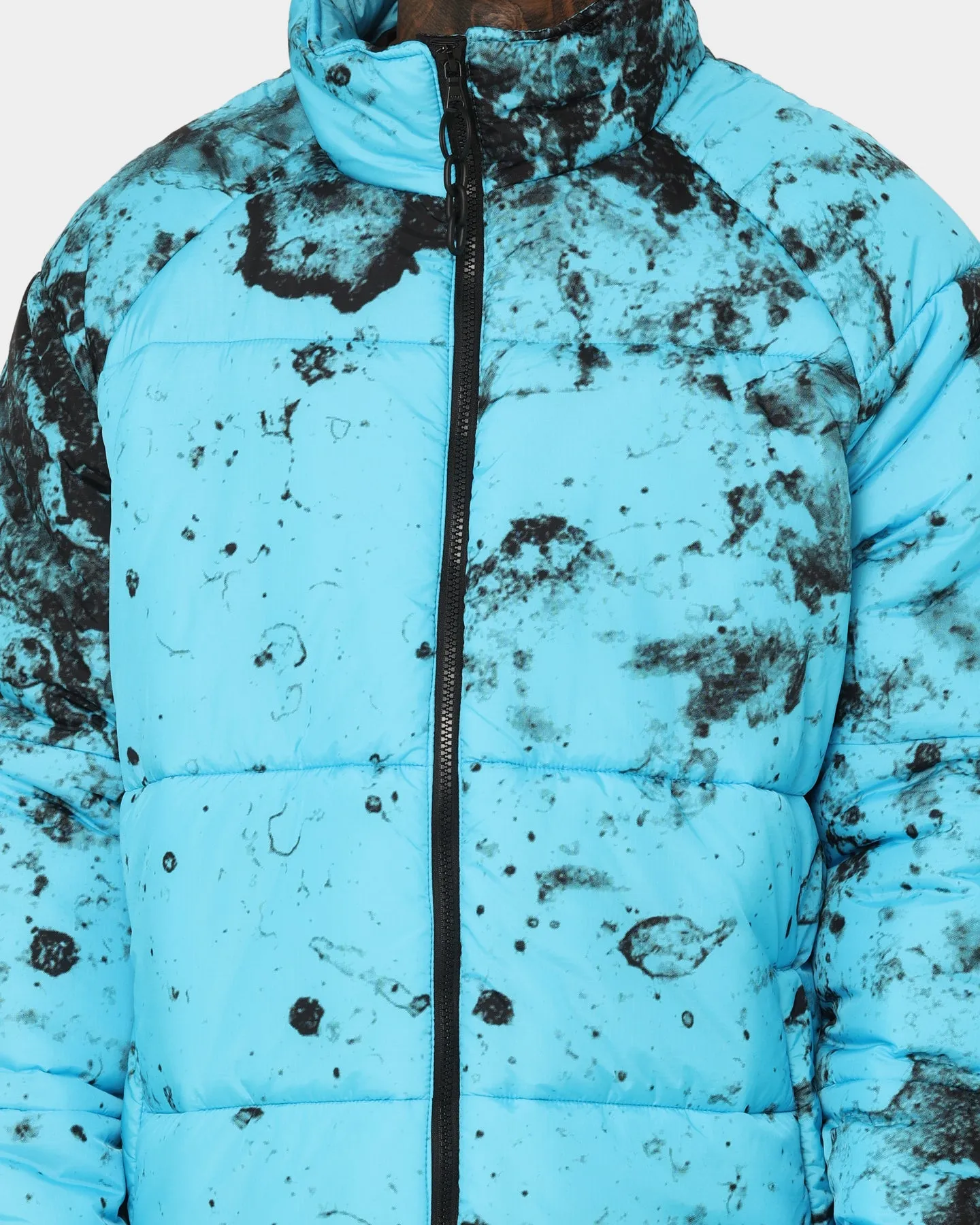 Saint Morta Acid Puffer Jacket Cyan/Black