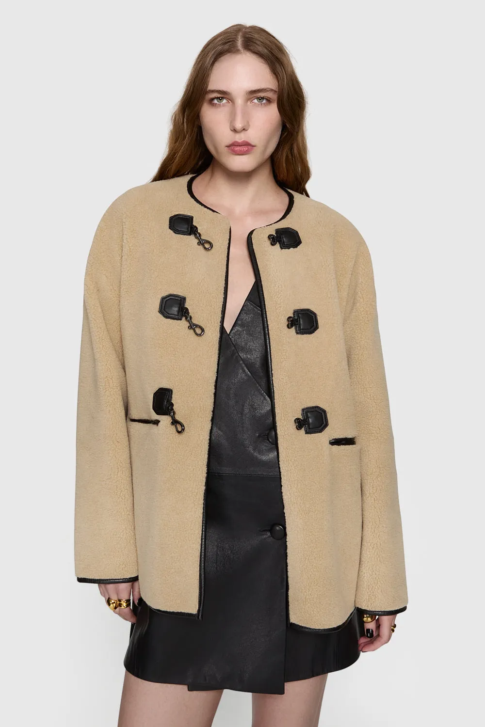 Shearling Toggle Jacket