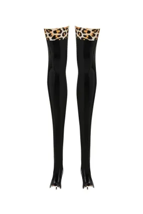 Sigma Leopard Latex Stockings