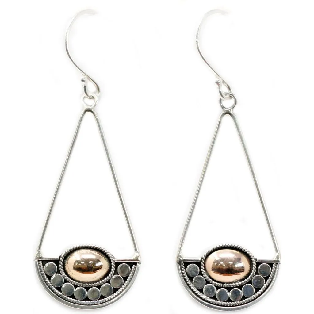 Silver & Gold Earrings - Luna Balance - Handmade & Ethically Sourced