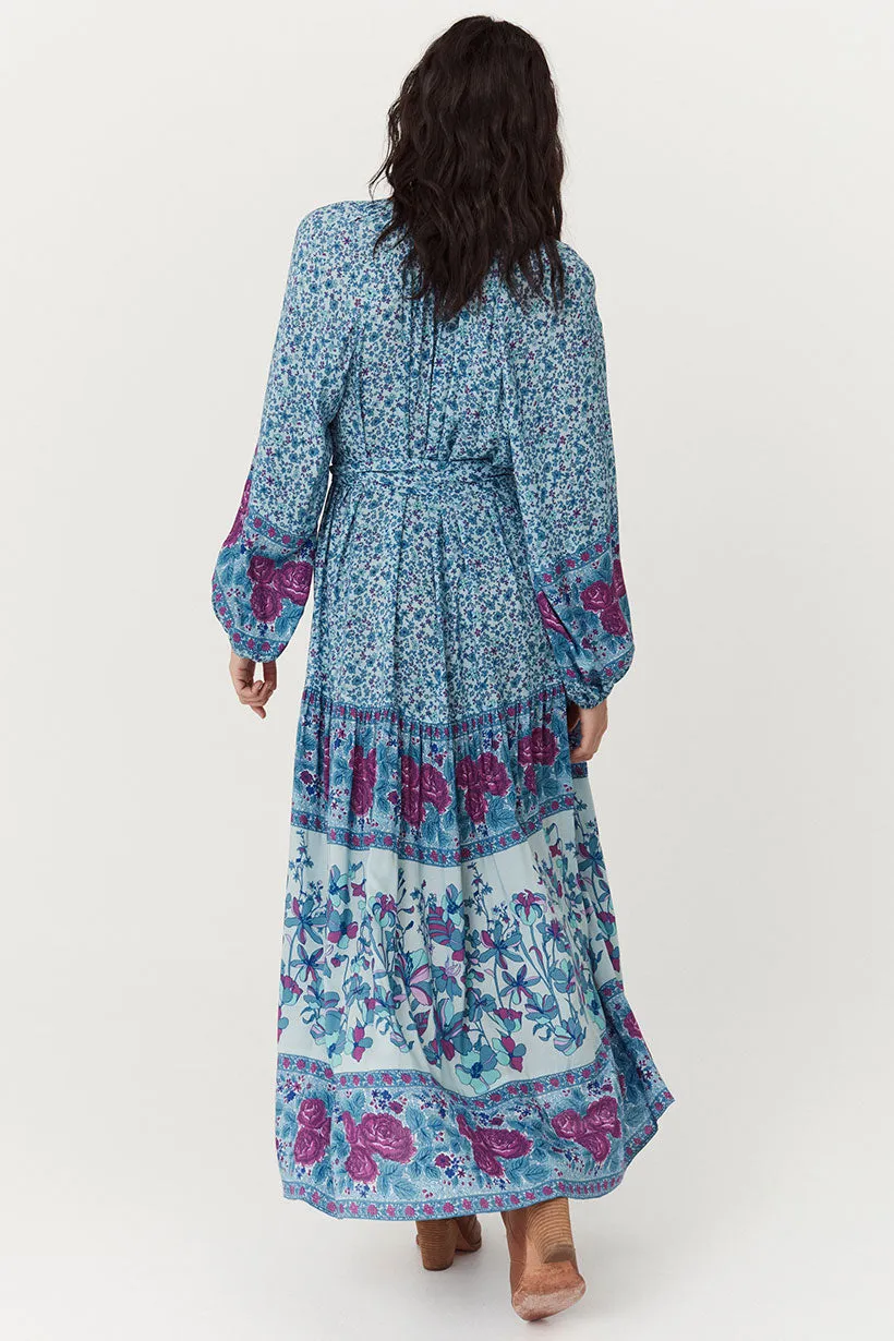 Spell - Love Jetty Maxi Dress Gown - Blue Nirvana