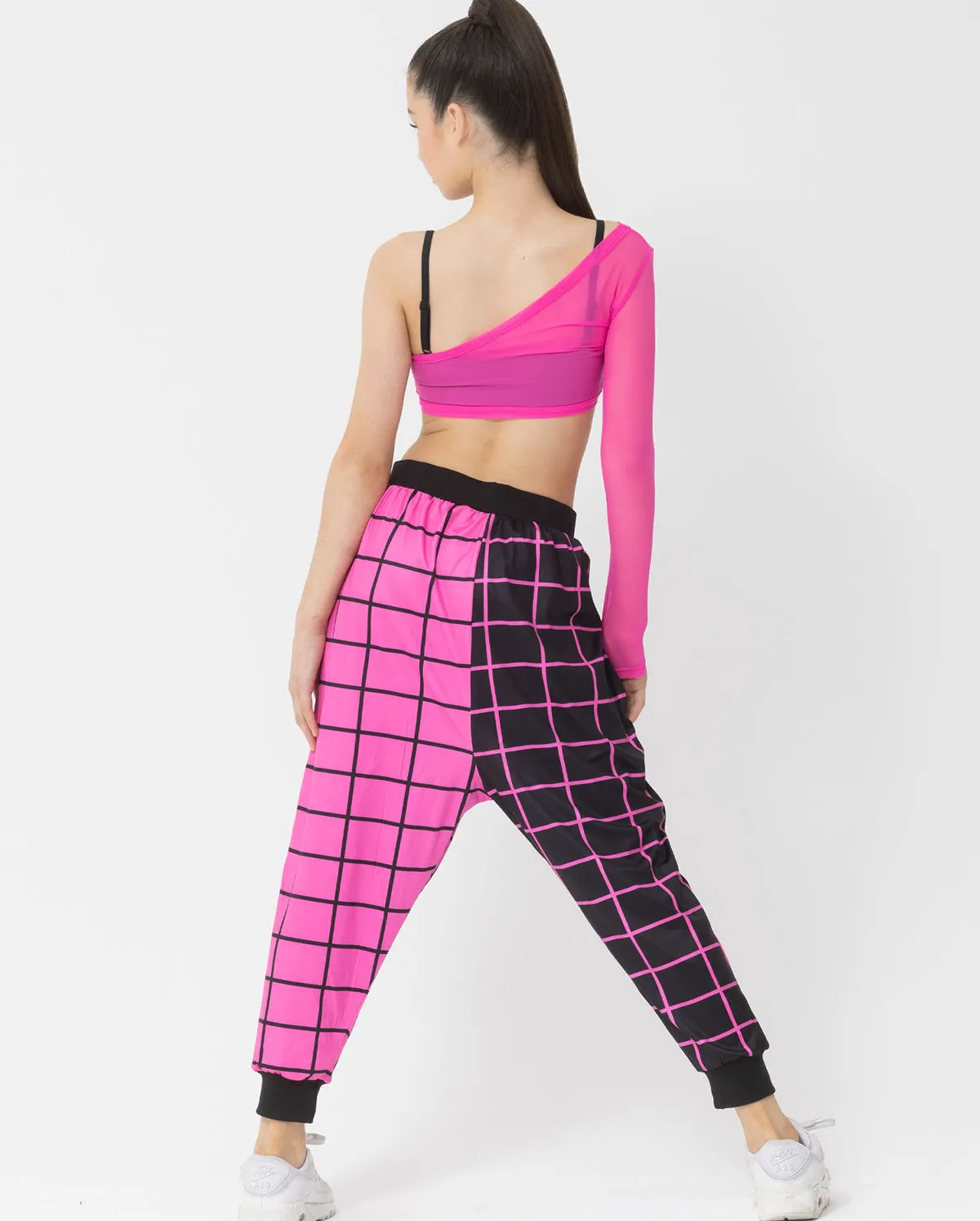 Studio 7, GEO PRINT HAREM PANTS, Black/Hot Pink, Childs, CUHP02