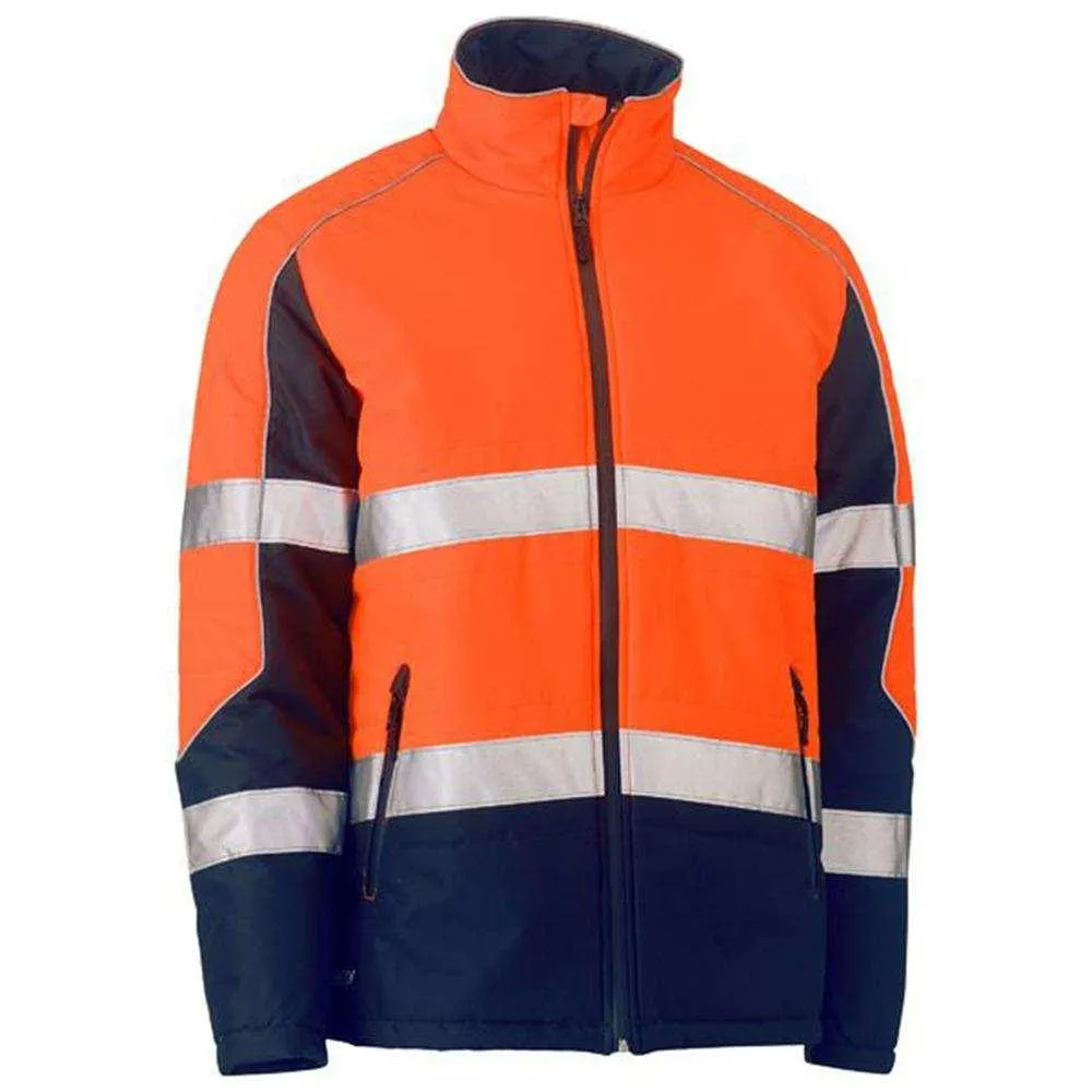 Taped Hi-Vis Puffer Jacket With Stand Collar BJ6829T