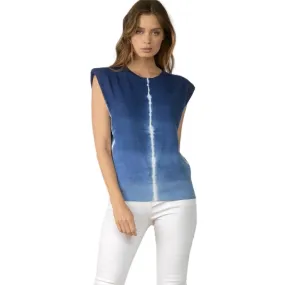 Tate Sleeveless Sweater - Blue Tie-Dye.