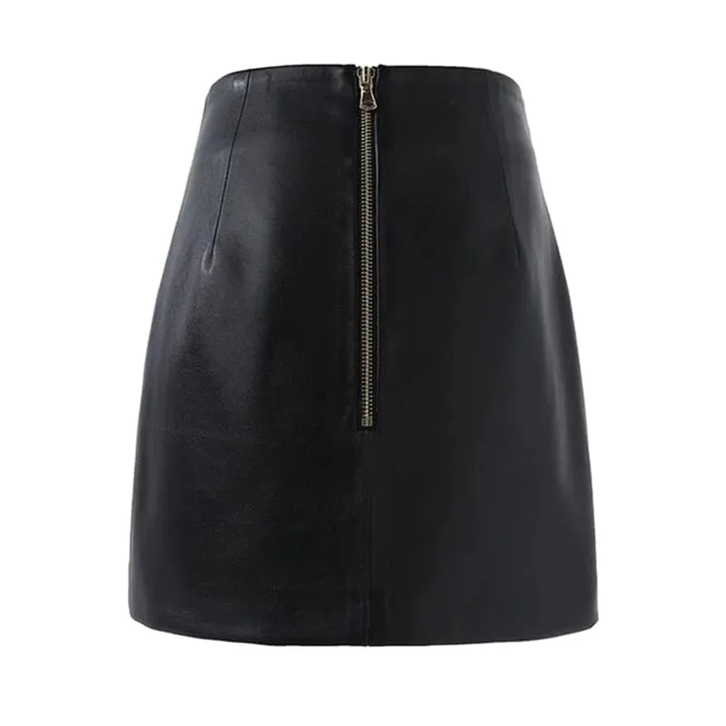 The August Faux Leather Pencil Mini Skirt - Multiple Colors