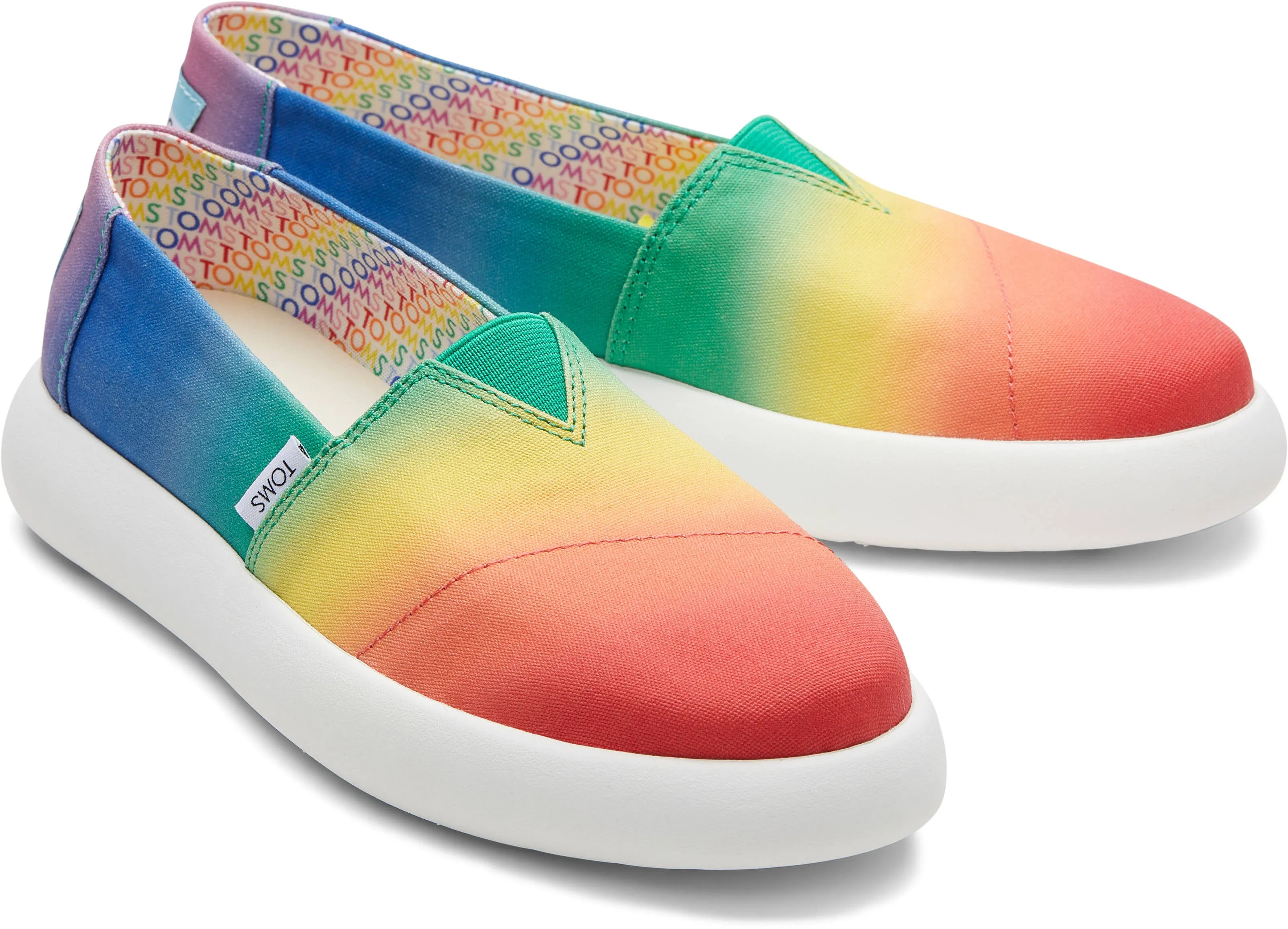 Toms Womens Alpargata Mallow Multi Rainbow Gradient Print