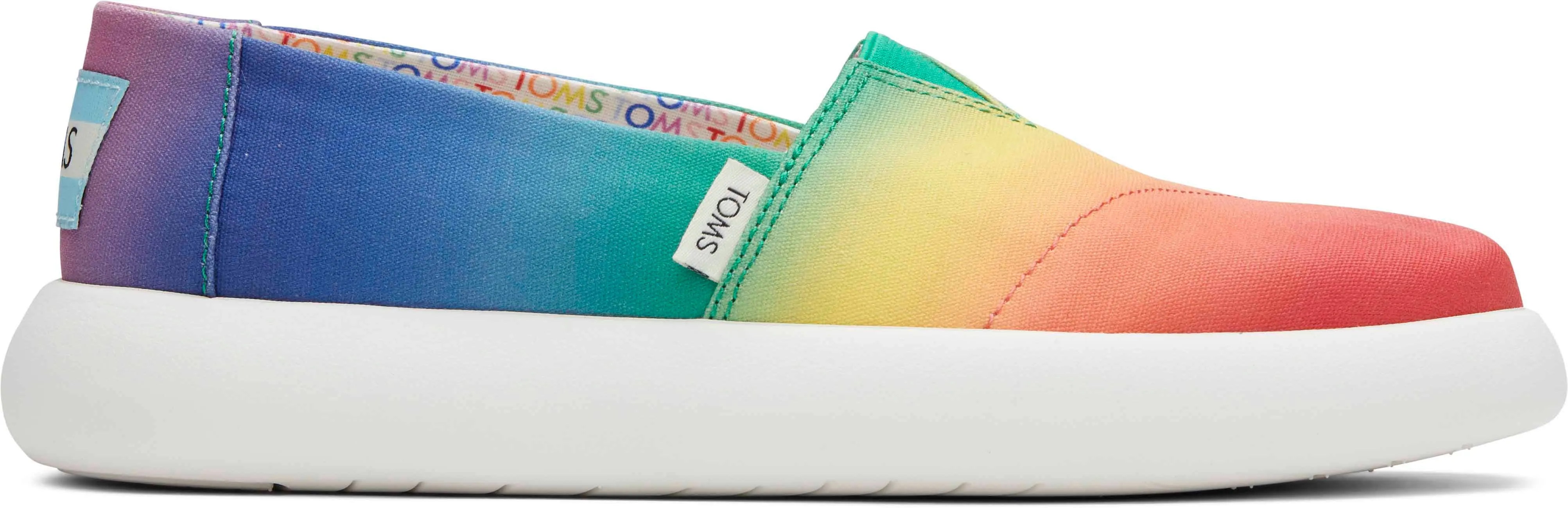 Toms Womens Alpargata Mallow Multi Rainbow Gradient Print