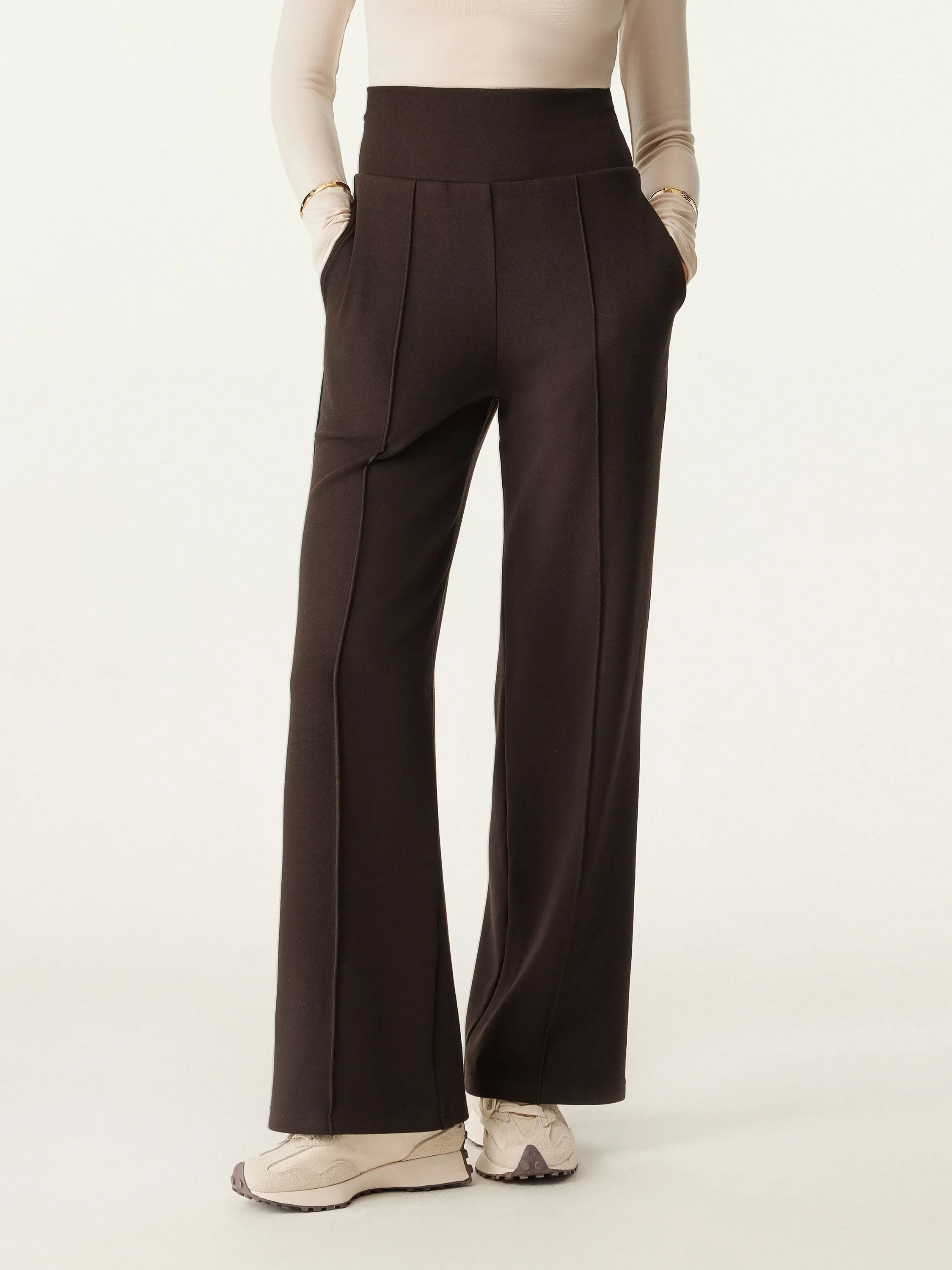 Tummy Warmer Pin-Tuck Pant