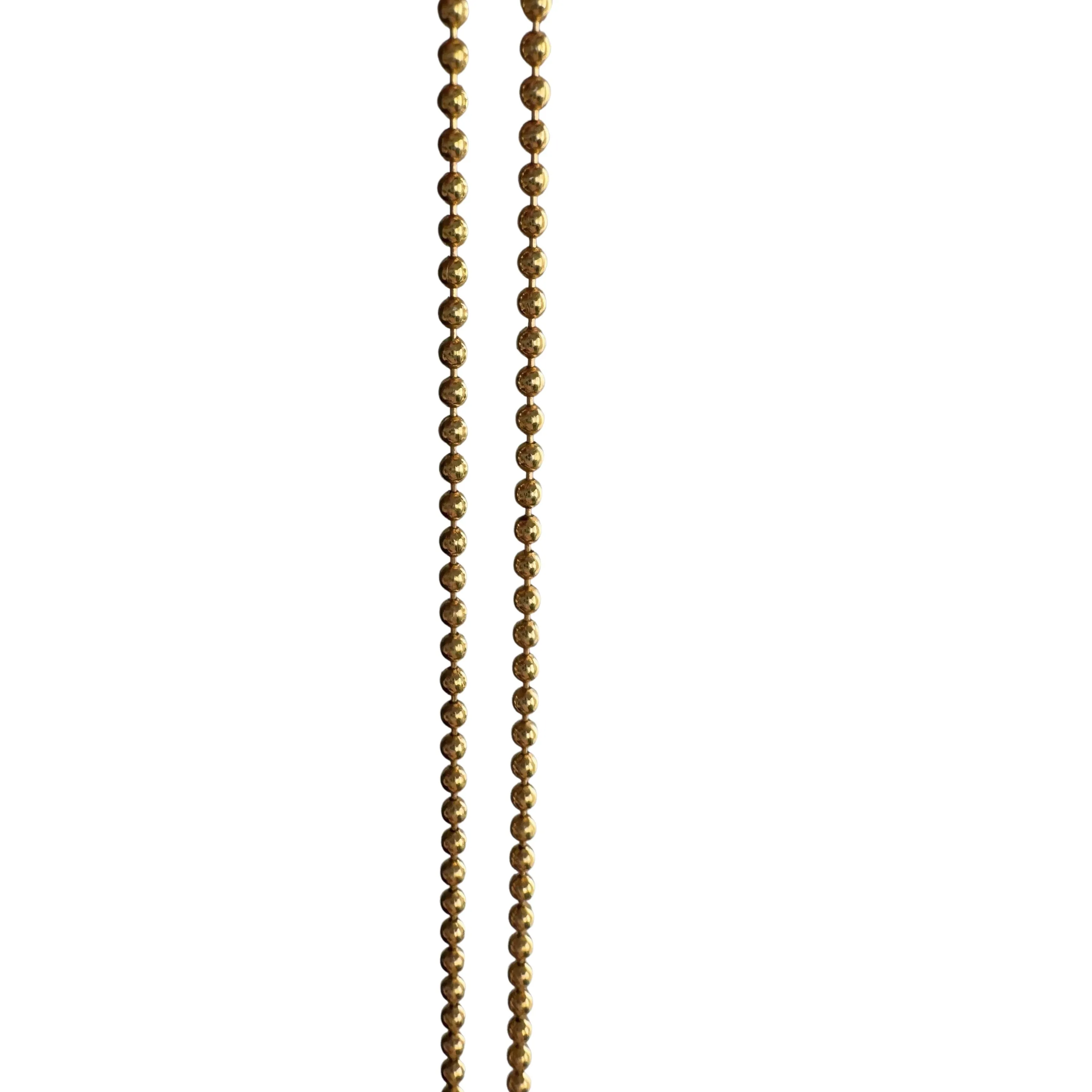 V I N T A G E // classic ball bead / 14k UnoAErre ball bead chain necklace / ~18"