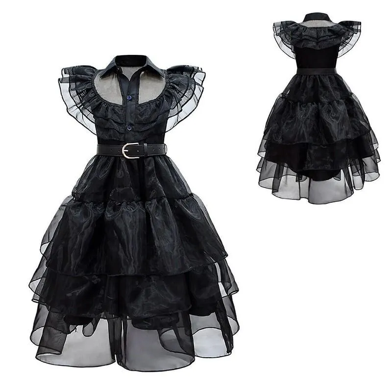 Wednesday Addams Party Dress Costume - Gothic Cosplay Outfit