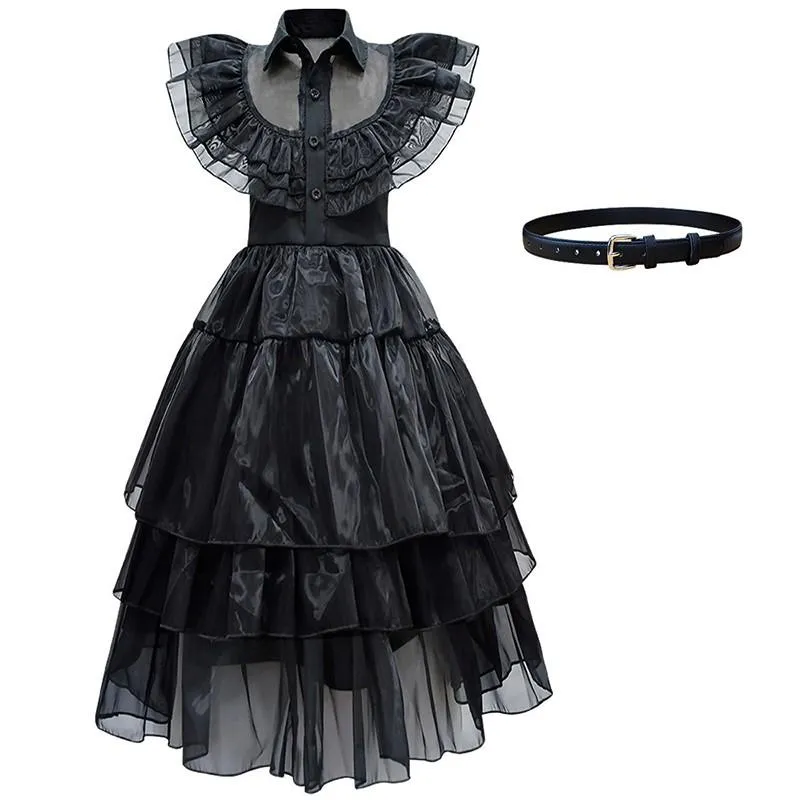 Wednesday Addams Party Dress Costume - Gothic Cosplay Outfit