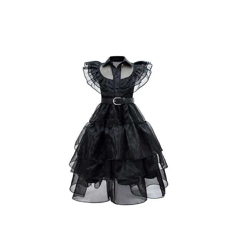 Wednesday Addams Party Dress Costume - Gothic Cosplay Outfit