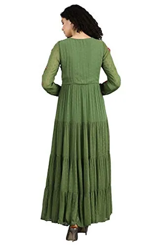 Wishful Rayon Empire Dress (19FES10135-211405_Green_16)