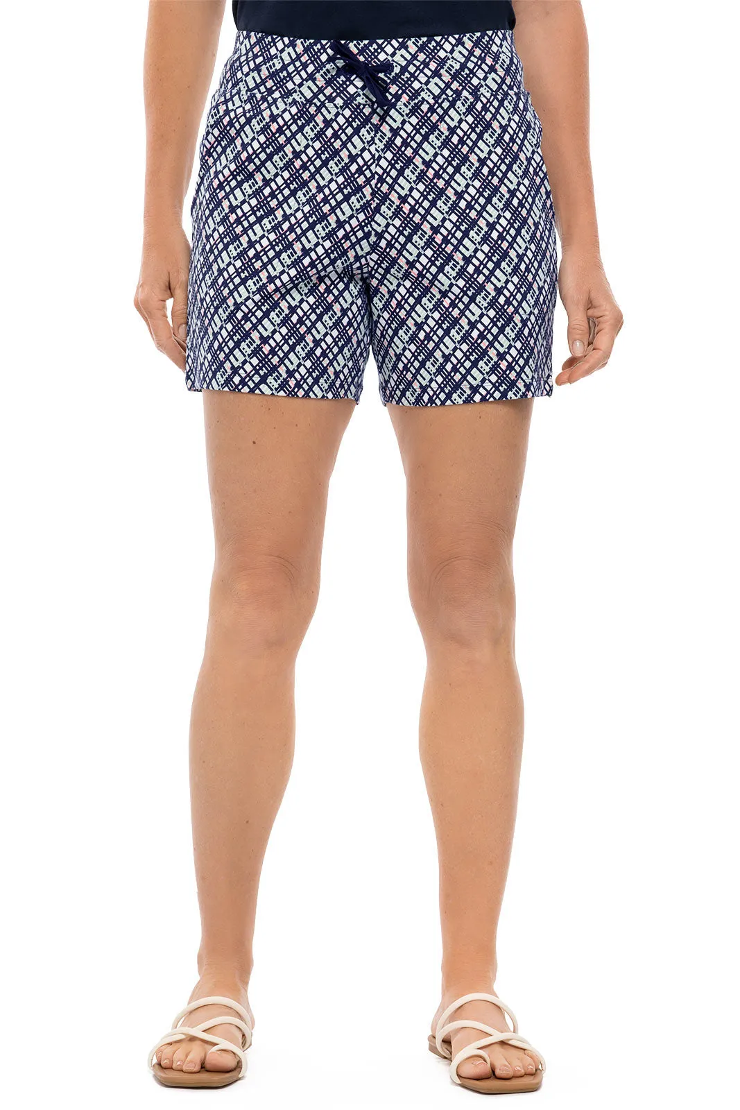 Women's Aventura Knit Short | Navy Gulf Stream Stripe