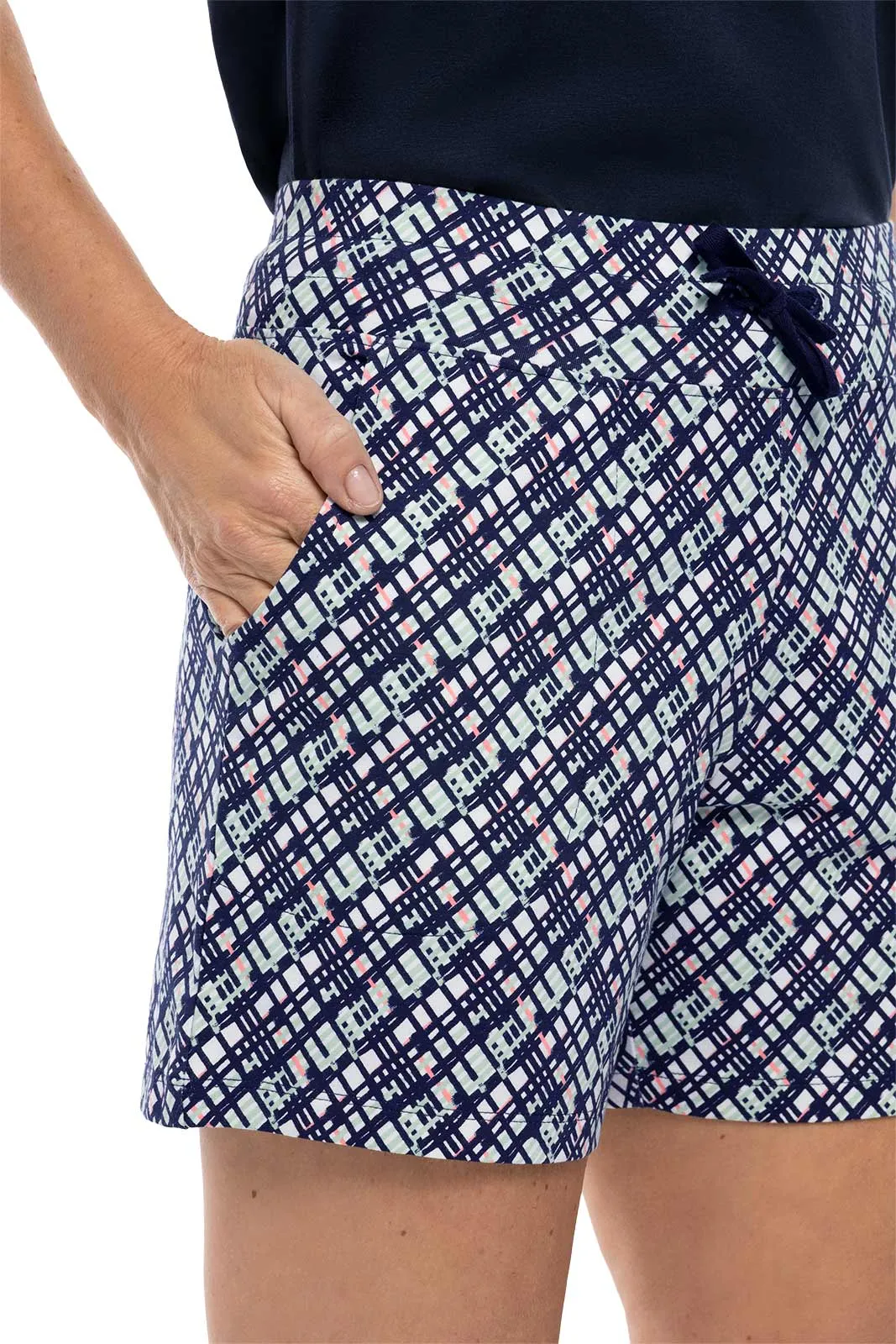 Women's Aventura Knit Short | Navy Gulf Stream Stripe