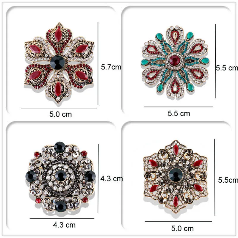 Women's Baroque Palace Crystal Brooch