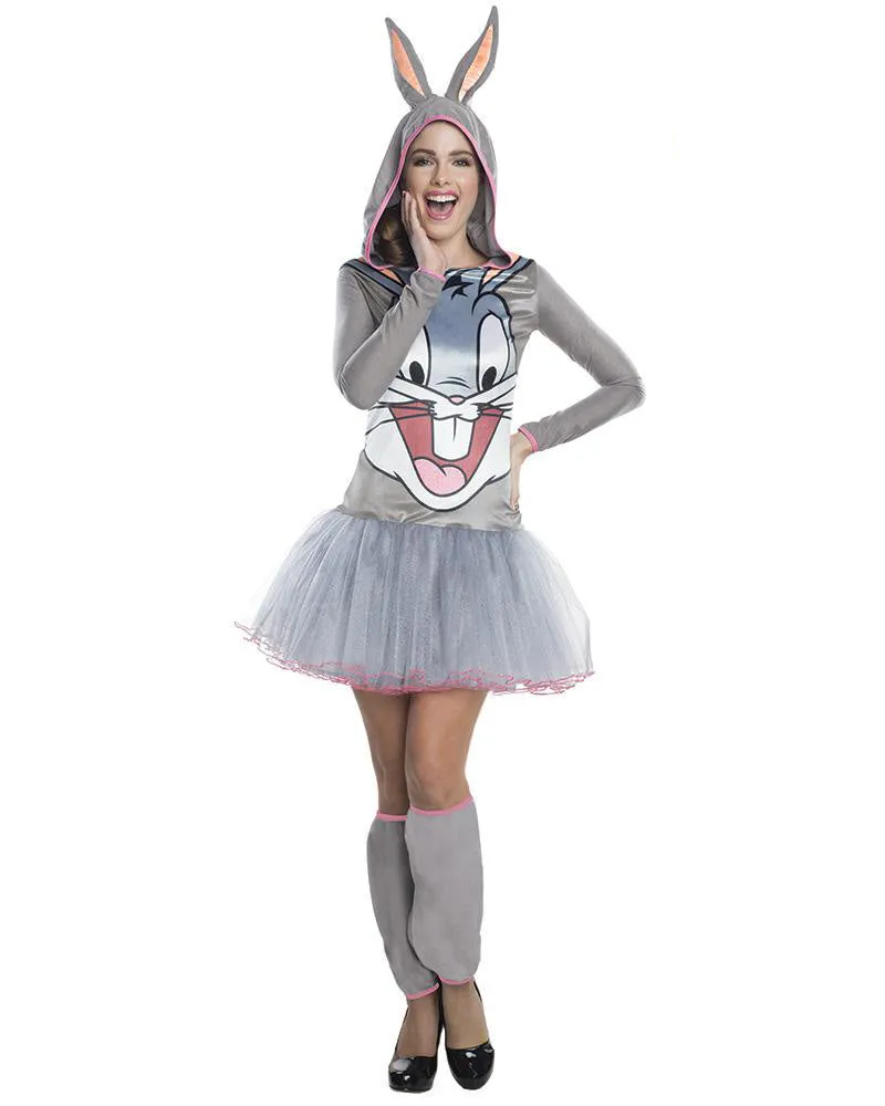 Women's Costume - Bugs Bunny Hooded Tutu Dress