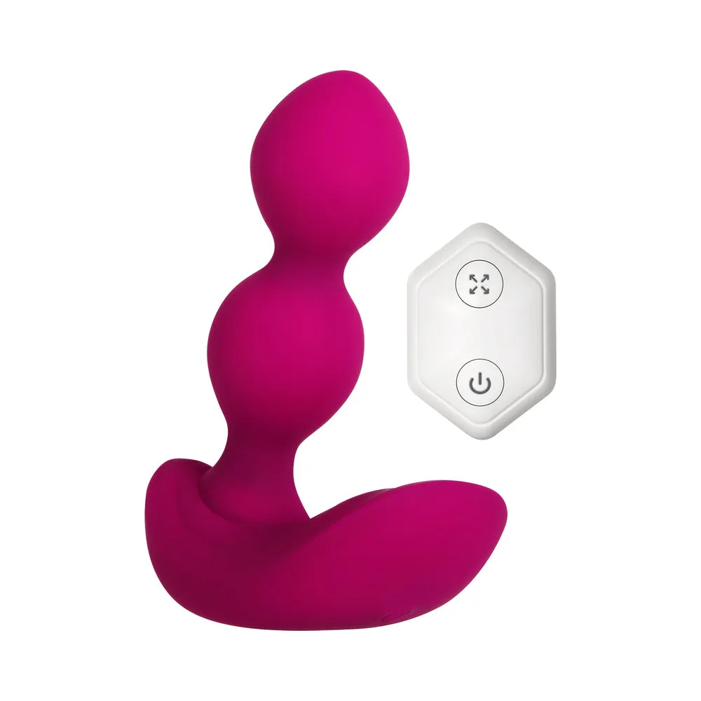 Zero Tolerance Bubble Butt Inflatable Vibrating Beaded Anal Plug Pink