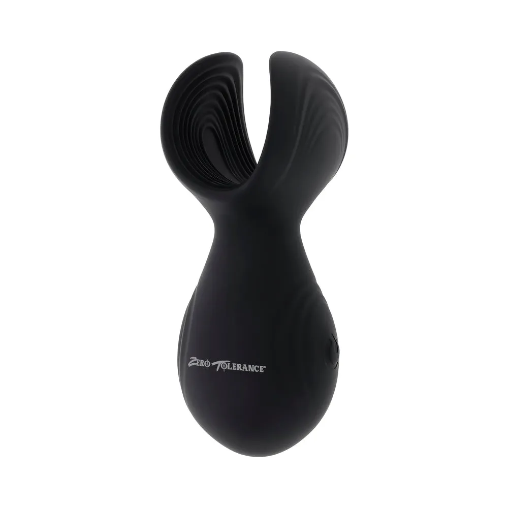 Zero Tolerance Handy Helper Rechargeable Vibrating Stroker Silicone Black