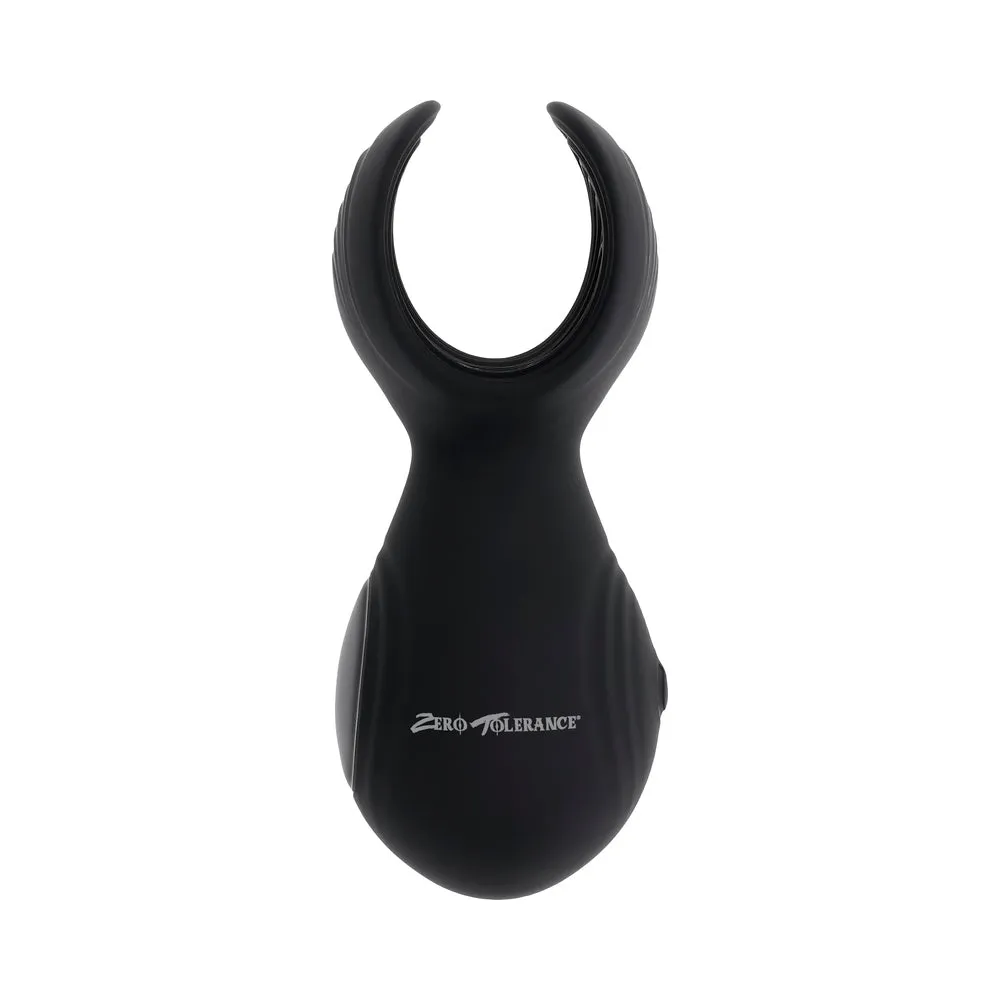 Zero Tolerance Handy Helper Rechargeable Vibrating Stroker Silicone Black